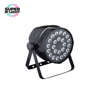 Projecteur LED Par 18x10W RGBW 4-en-1 avec boîtier en aluminium DMX512 pour scène, DJ, discothèque, mariage, fête