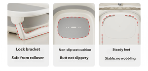 <span class=keywords><strong>Elsababy</strong></span> Zusammenklappbare Faltbare Umweltfreundliche Wasserdichte Hundebadewanne Tragbare Rutschfeste PU-Haustierwaschbecken für Kleintiere - Product Image 3