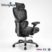 Chaise de bureau ergonomique moderne et confortable avec dossier en maille 3D ondulée, pivotante, réglable en hauteur, conforme CE EN 1335, vente en gros