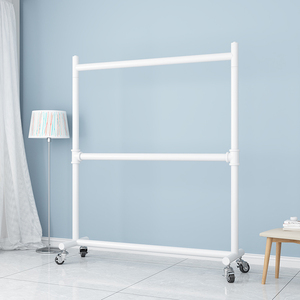 Estantes de exhibición de ropa de doble capa MR23 Ventas directas de fábrica Desmontable con ruedas Adecuado para tiendas de ropa - Product Image 2