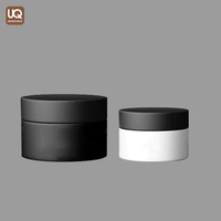 Fabricant vide crème cosmétique noir ambre givré Pet emballage de stockage 4Oz 6Oz 8Oz pots en plastique avec couvercles