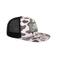 Topi trucker 5 panel Promosi 2024 topi trucker terstruktur dengan tambalan anyam untuk topi trucker olahraga country