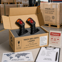 Feu de position latéral LED en forme de L pour camion, 12V 24V, étanche, lampe de signalisation d'avertissement pour Scania, Mercedes, MAN, DAF