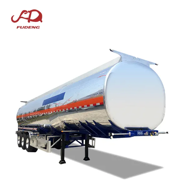 3 Axle 40000l 45000 liter road transport oil petrol Fuel tanker trailer aluminum Gasoline transport for sale in South africa