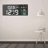 Enregistreur de données, sonomètre mural, mesureur de bruit, sonomètre DB, mesureur de niveau sonore, grand écran LED avec alarme, lecture des données, enregistrement