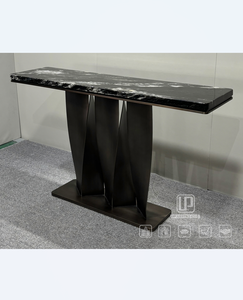 Nuovo piano di lavoro in marmo naturale con struttura in acciaio inossidabile elegante tavolino d'<span class=keywords><strong>ingresso</strong></span> del Foyer - Product Image 1