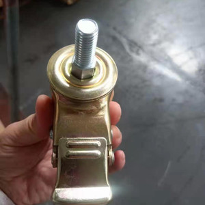 Schwenkbar verzinkt 2 Zoll 100 kg schwere Tragfähigkeit Doppel kugellager Langlebig Orange PU <span class=keywords><strong>Wheel</strong></span> Caster - Product Image 4