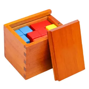 Wooden Luban Lock Puzzle Decryption Box With Logic Thinking Cube Building Blocks