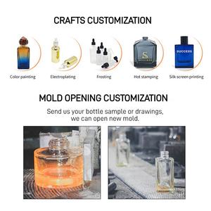 Orden <span class=keywords><strong>urgente</strong></span> Logotipo de alta calidad Posición Gradiente Azul Brillante 100mL Botella de perfume de vidrio Argyle Embalaje vacío - Product Image 6