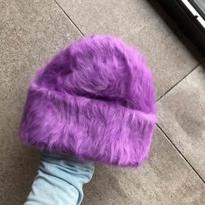 Mode fourrure longue Angora lapin fourrure chapeau d'hiver femmes en peluche floue blanc tricoté chaud bonnets - Product Image 4