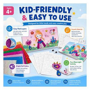 Kit de Transferencia de Láminas DIY de Animales de Safari, Pegatinas Coloridas de EVA, Juego de Manualidades Educativas Preescolares, Regalo Festivo para Niños Pequeños - Product Image 2