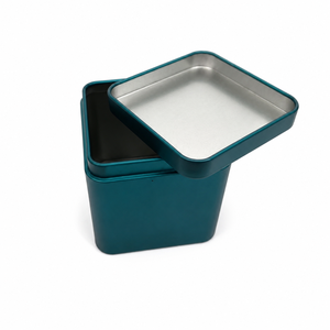 Boîte en métal carrée à coins arrondis, multicolore, mate, de qualité alimentaire, pour le stockage du thé et des produits secs, personnalisable - Product Image 5