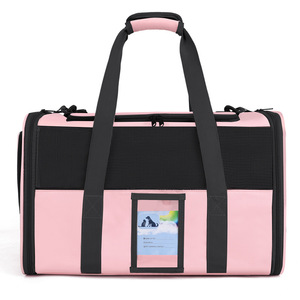 Fashionable Transparent Pet Transport Bag Oxford Material Breathable and Portable for Airline Travel for <b>Cats</b> Other Animals - Product Image 5