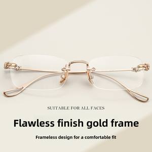 Montura de Gafas Unisex de Titanio Puro, Ligeras, con Forma Geométrica Cuadrada, Modelo <span class=keywords><strong>Kelo</strong></span>* 8808-1 Danyang - Product Image 2