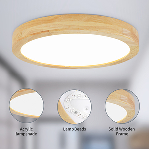 Moderna camera da letto plafoniera rotonda lampada da soffitto per interni casa lampada da interni ceil legno lampas para <span class=keywords><strong>sala</strong></span> - Product Image 6