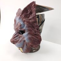 Conception populaire réaliste loup masque facial Silicone Animal mascarade masques pour Halloween fête loup Cosplay Costume accessoire