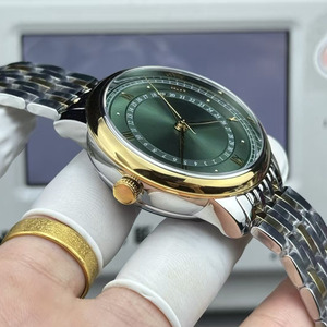 Montre de luxe pour homme et femme, boîtier en acier inoxydable, aiguilles en forme de croissant, calendrier, cadran en cristal saphir, étanche - Product Image 5