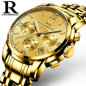 Reloj de Pulsera de Cuarzo para Hombre ONTHEEDGE <span class=keywords><strong>026</strong></span>, Nuevo Modelo, Correa de Acero, Resistente al Agua, Calendario, 24 Horas, para Golf y Actividades al Aire Libre - Product Image 2