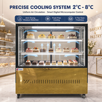 Réfrigérateur de présentation de pâtisseries encastrable sur mesure pour les cafés 35.6-46.4 ° F