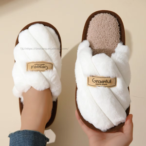 Women's Summer <b>Memory</b> <b>Foam</b> for Slippers Cross <b>Cushioning</b> Anti-Slip EVA Outsole Wholesale Big Discount for Home Bedroom Us - Product Image 2