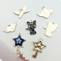 Sailor Moon-Colgante con alas de estrellas y cristal esmaltadas, para hacer joyas, collares, Anime