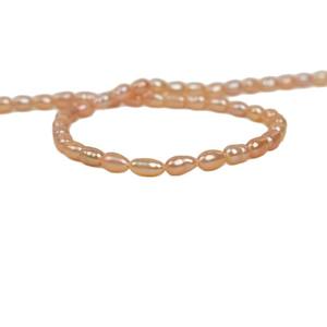 Cuentas de Arroz de Agua Dulce Blancas de 3-4 mm, Naturales, para Bisutería DIY, Collar con Hilo Suelto para Comercio Exterior - Product Image 5