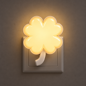 Lámpara de Noche LED con Forma de Trébol, Luz Blanca Cálida de 2700K, para Baño y Pasillo, Venta al Por Mayor - Product Image 3