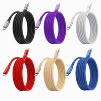 Câble USB de charge rapide Cantell Factory Wholesale 240W 480Mbps LED Type C vers Type C 5A 6A, compatible avec plusieurs appareils