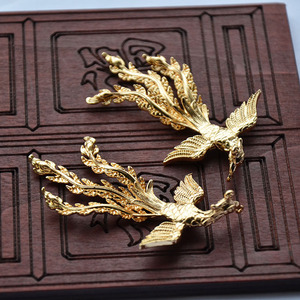 Copper Phoenix Hairpin 43x68MM Plated Antiquity Style <b>Wedding</b> Hair <b>Accessory</b> - Product Image 3