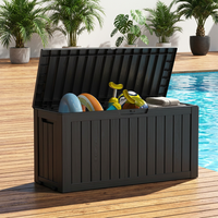 Vente en gros de boîtes de rangement extérieures en plastique de 72 GALLONS (270 L) pour terrasse, pour approvisionnement en vrac