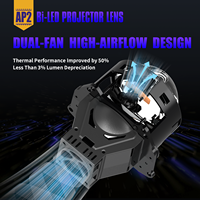 LANSEKO Vente en gros LD01185 Lentille de projecteur BI LED Super Puissance 3.0 pouces avec 90W 3643LUX pour phare de voiture LED