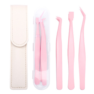 Pince à épiler pour faux cils sans colle Nilans pour débutants, pince à épiler à pointe plate pour cils inférieurs, pince à épiler anti-adhésive en forme de plume dorée - Product Image 5