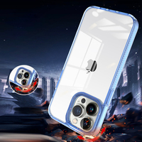 Nouveau Design 2.5mm Anti-Slip Acrylique + TPU Téléphone Cas En Vrac pour iPhone 15 14 13 12 11 Pro Max Transparent Funda De Telefono Gratuit