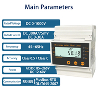 Penjualan laris meteran energi DAYA DC 5 1000V Input tegangan tampilan LCD Digital Wattmeter untuk pemantauan sistem Panel surya