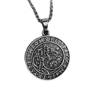 Yunnique – collier avec pendentif tête de loup Viking nordique, en acier inoxydable, bijoux cadeau unisexe - Product Image 5