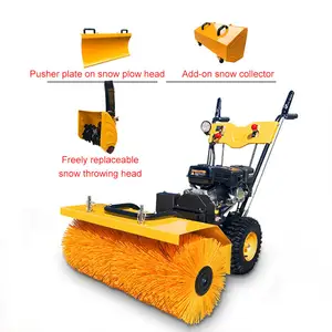 Gainjoys Snow Plow Thrower Blower Multi Function Small Manual Electric Startsnow Sweeper For School Square Community Mall