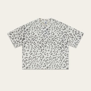 เสื้อยืดลายเสือดาวผู้ชาย พิมพ์โลโก้เองได้ ทรงวินเทจ ทรงหลวม ผ้าฝ้าย แขนสั้น คุณภาพสูง - Product Image 2