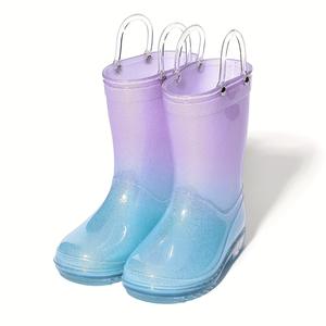 Nouveau dessin animé bottes <span class=keywords><strong>de</strong></span> <span class=keywords><strong>pluie</strong></span> imperméables pour hommes femmes petits enfants-bébé chaussures en caoutchouc bleu ciel anti-glissant caractéristique pour l'hiver - Product Image 3