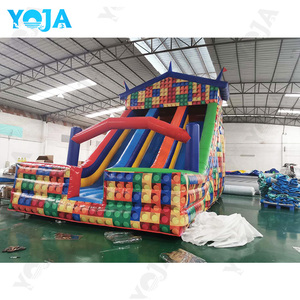Toboggan gonflable multitrack coloré en PVC sûr avec souffleur pour enfants et adultes, idéal pour les activités de plein air - Product Image 3