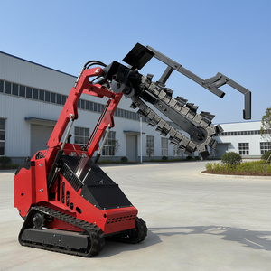 Chargeuse compacte sur chenilles diesel hydraulique avec accessoire trancheuse, machine chinoise - Product Image 2