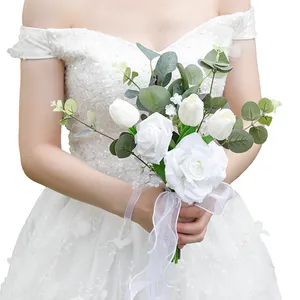 Bouquet de jardin Décoration Cadeau Lily Rose Flower Arrangement Home Wedding Flor
