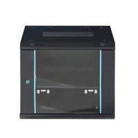 Armoire de serveur murale 19 pouces en acier laminé à froid SPCC pour réseau 9U, CCTV, NVR, DVR, télécommunications et stockage de données