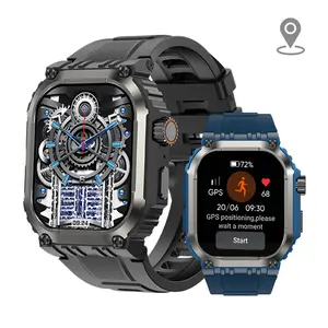 Relógio inteligente com tela de 1.83 polegadas, bateria IP68 à prova d'água para homens, smartwatch inteligente para esportes ao ar livre, novo GPS para celular e celular, novidade de 2024