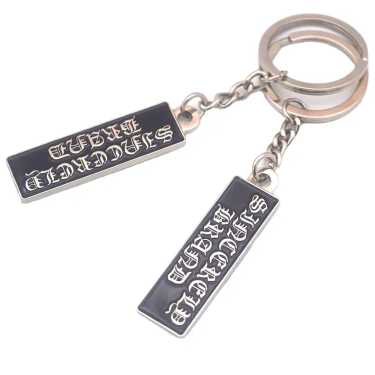 फैक्टरी प्रत्यक्ष बिक्री आयत चाबी का गुच्छा लड़कियों कस्टम पत्र बनाया बैग गौण फैशन लड़की लटकन चाबी का गुच्छा