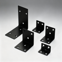 Support d'angle en acier au carbone robuste MILV, connecteur de support structurel en fer en L pour armoires à cadre en bois