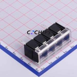 KF58H-10.0-4P Barrier Terminal Block Through hole Component (THT),P=10mm Connector With Cover Plate 10mm 1x4P Straight Pin - Product Image 1