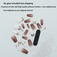 24 pièces de faux ongles en forme de squoval rose nu français blanc vente en gros de haute qualité pour faux ongles conseils ongles à presser