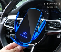 Support de téléphone pour voiture avec chargeur sans fil et fixation sur grille d'aération, support de navigation rapide pour smartphone