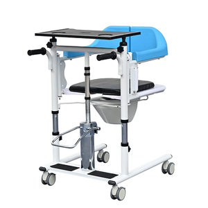 Hydraulic <strong>Patient</strong> <strong>Transfer</strong> Lift Chair with Commode Shower for Elderly Blue Hydraulic <strong>Transfer</strong> Chair with Back Holder - Product Image 3