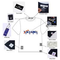 Étiquettes tissées carrées en coton haute densité avec logo de marque personnalisé, étiquettes de luxe pour vêtements, étiquettes textiles pour col de vêtement, étiquettes de marque pour vêtements